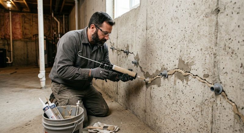 Basement Crack Repair in Coweta County, GA