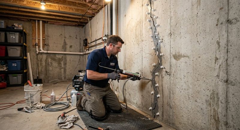 Basement Crack Repair in Coweta County, GA