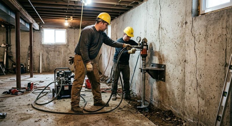Basement Stabilization in Coweta County, GA