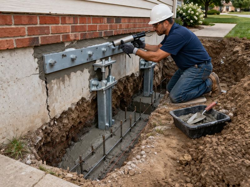 Foundation Pier Repair in Coweta County, GA
