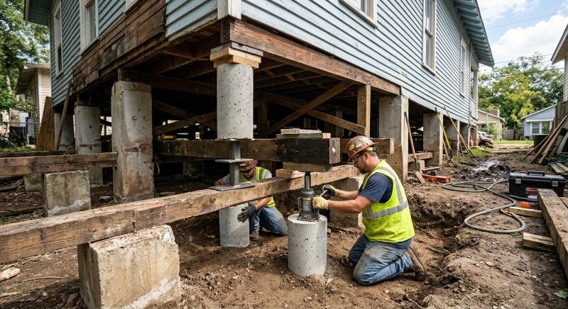 Foundation Pier Repair in Coweta County, GA