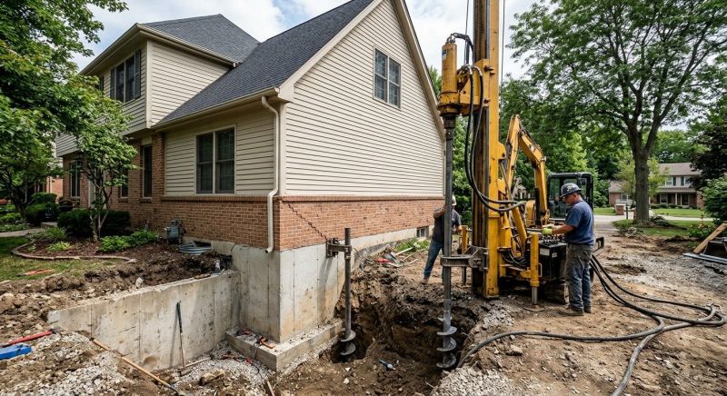 Helical Piers Installation in Coweta County, GA