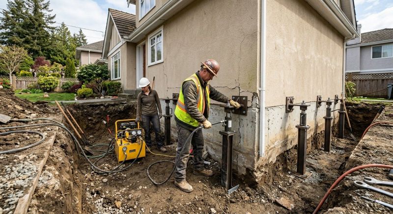 Sinking Foundation Repair in Sharpsburg, GA